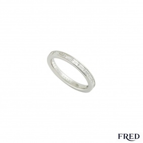 Fred Platinum Diamond Half Eternity Ring 0.55ct G+/VS+